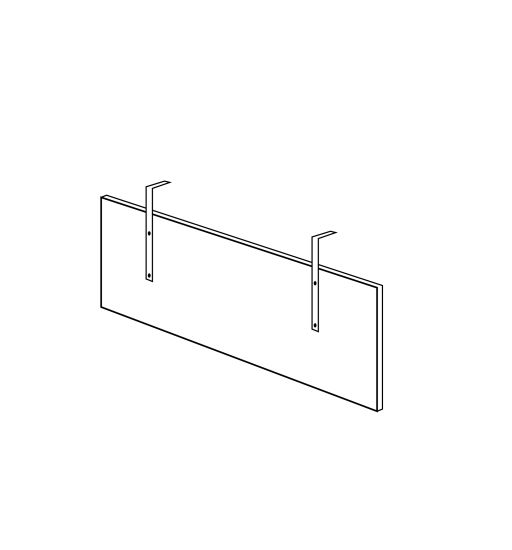 Защитная панель для отдельно стоящего стола длиной 180 см орех каналетто