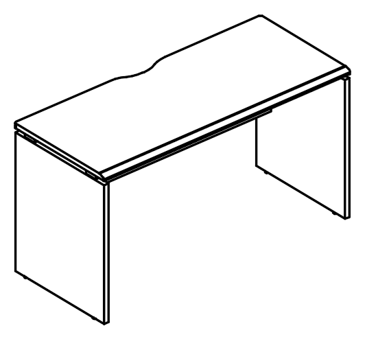 Стол письменный на каркасе ДСП (1 скос) мокко премиум / мокко премиум