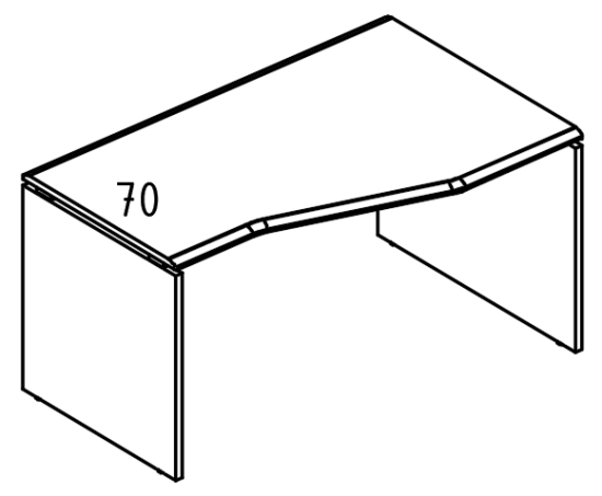 Стол эргономичный Техно на каркасе ДСП (2 скоса) правый мокко премиум / вяз либерти